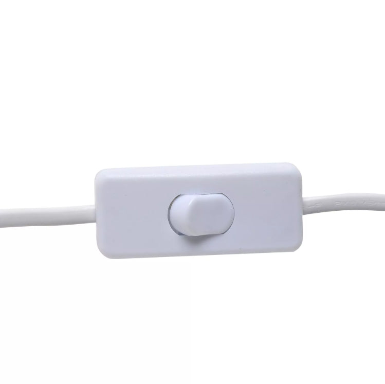 White cable clip with a button on a white background