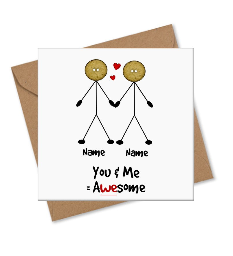 male gay relationship love valentine partner card
